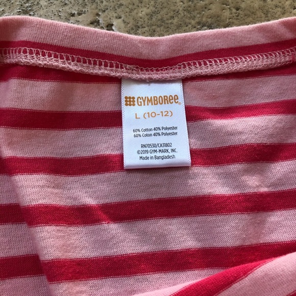 Gymboree Striped Pink T-Shirt (10-12 YR) - Picture 4 of 4